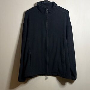 Brandini Black Wool Blend Full-Zip Sweater Medium